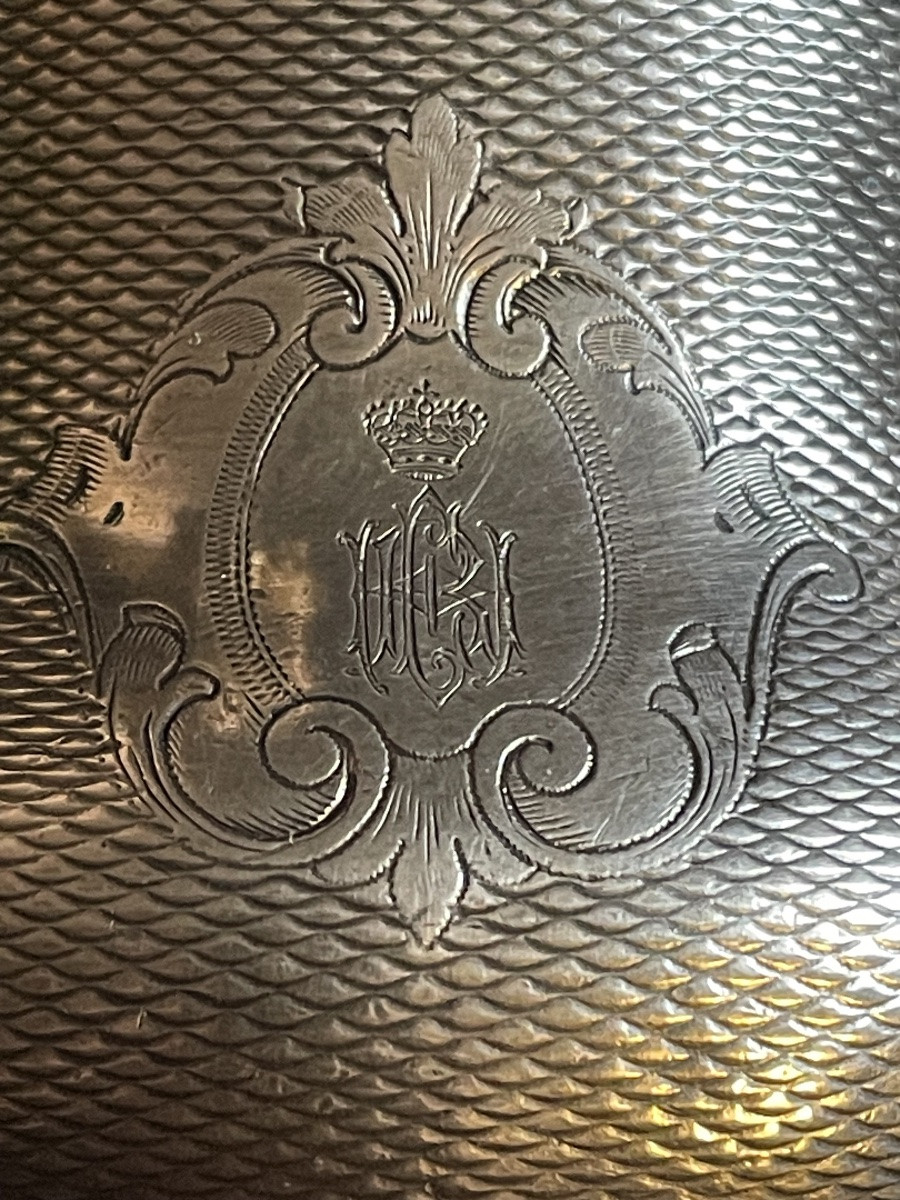 THÉIÈRE ÉGOISTE EN MÉTAL ARGENTÉ DE L'ORFÈVRE KRUPP BERNDORF GRAVÉE D'UNE COURONNE IMPÉRIALE -photo-6