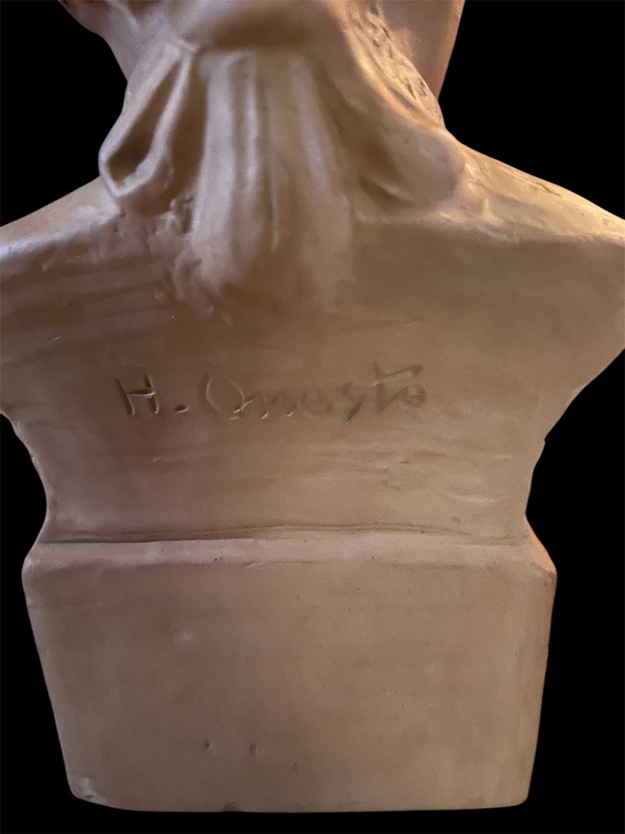 Terracotta Bust Of Mozart By Henri Onesto -photo-1