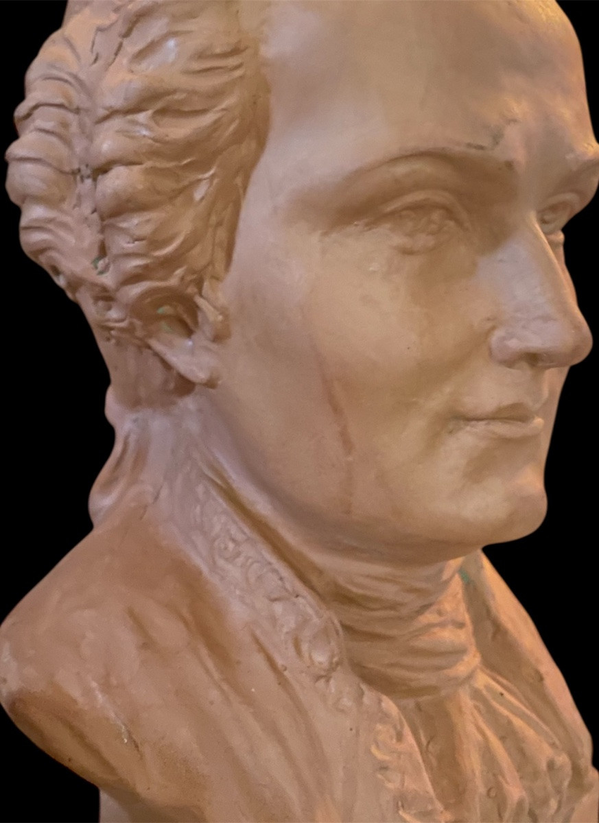 Terracotta Bust Of Mozart By Henri Onesto -photo-3