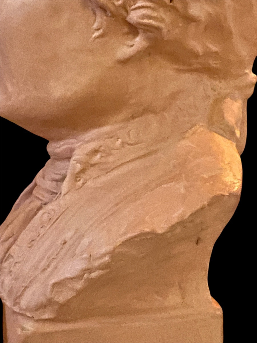 Terracotta Bust Of Mozart By Henri Onesto -photo-4