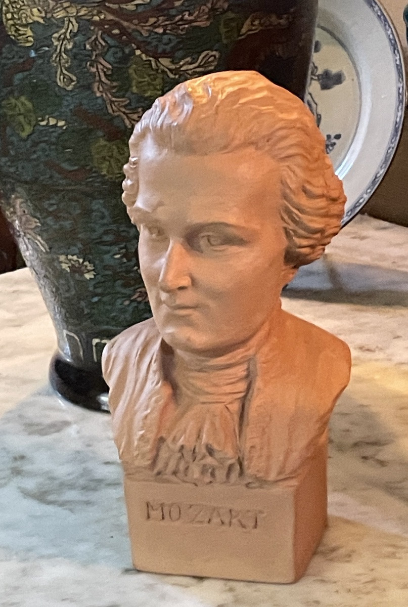 Terracotta Bust Of Mozart By Henri Onesto -photo-6