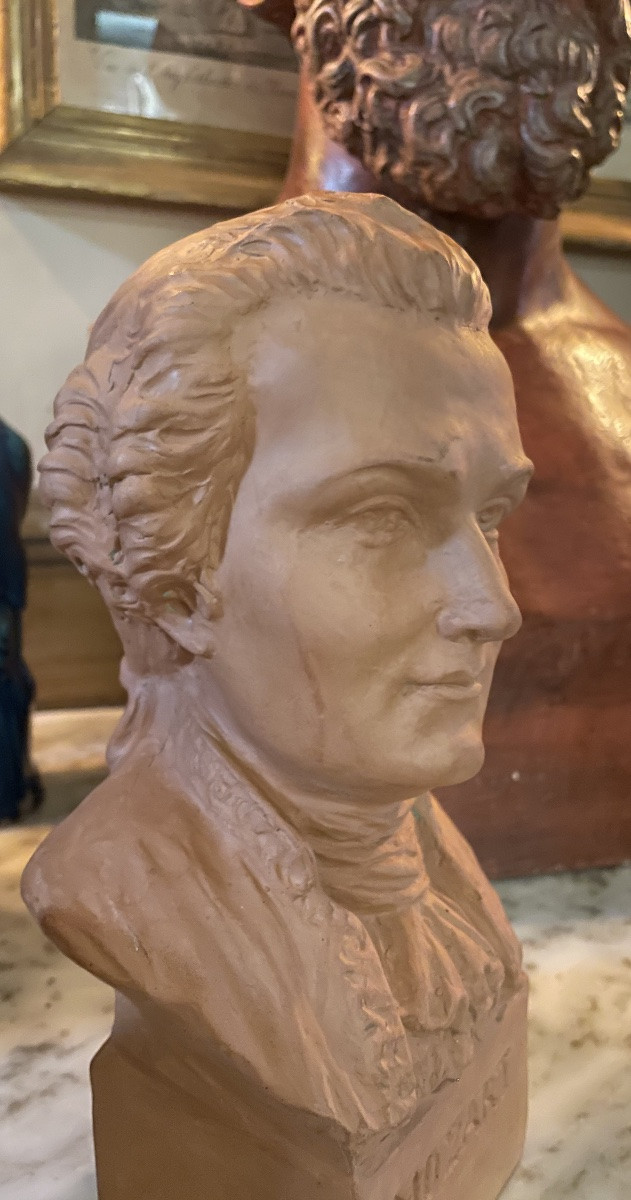 Terracotta Bust Of Mozart By Henri Onesto -photo-8