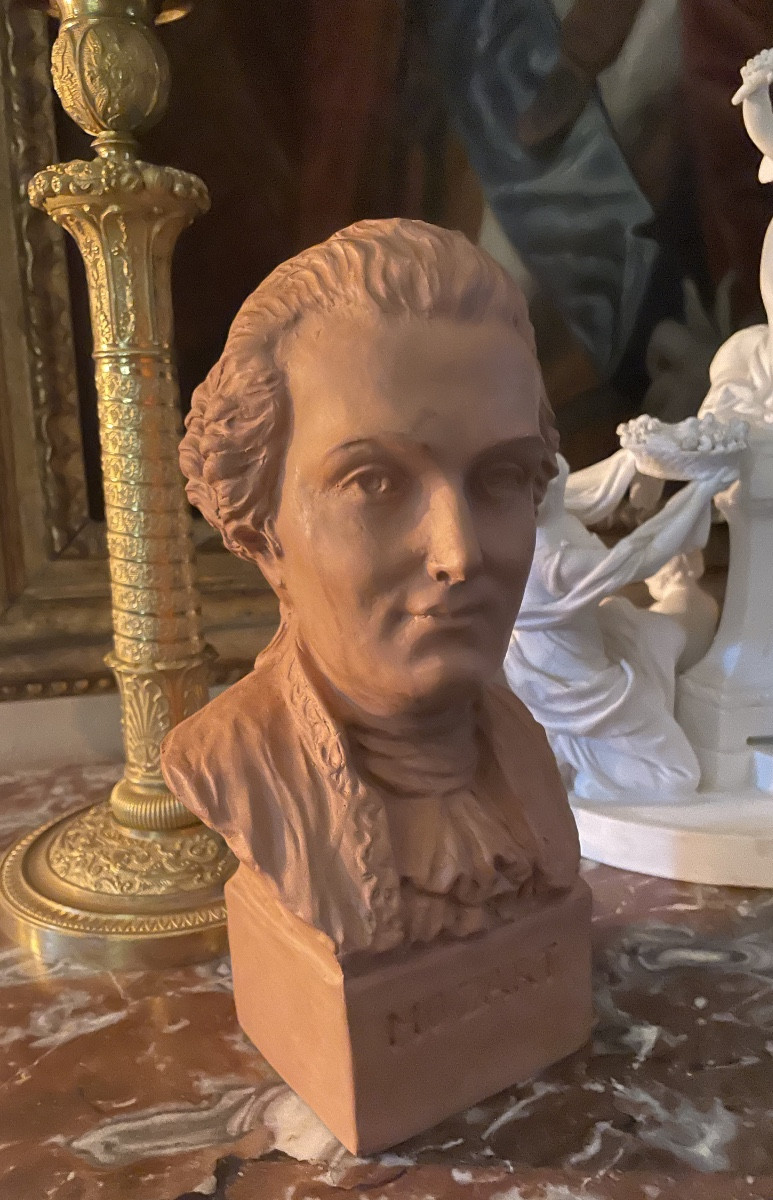 Terracotta Bust Of Mozart By Henri Onesto 