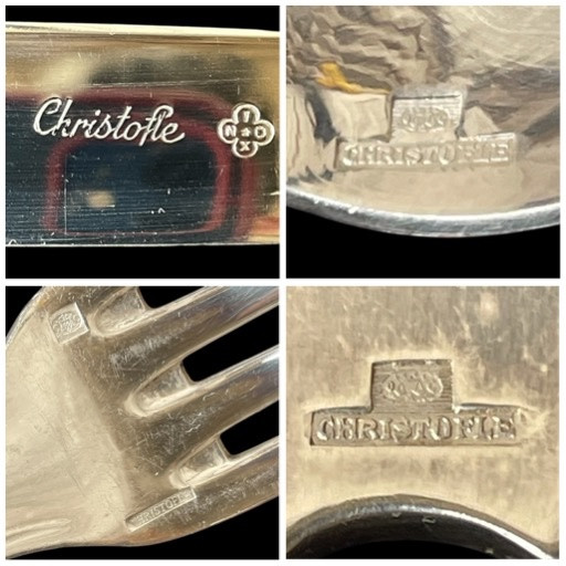 MÉNAGÈRE DE LA MAISON CHRISTOFLE  144 PIÈCES  MODÈLE CHEVRON PAR LUC LANEL  EN MÉTAL ARGENTÉ  -photo-3