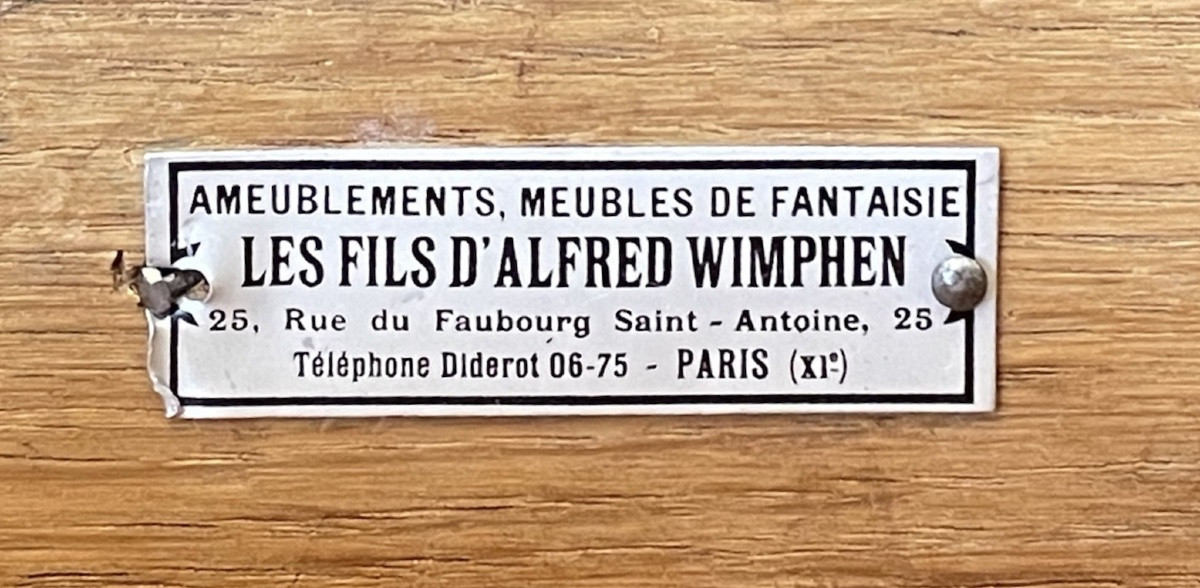 Ouis XV Style Flying Table In Marquetry And Marble By Les Fils d'Alfred Wimphen-photo-1
