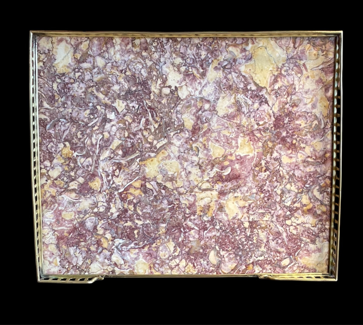 Ouis XV Style Flying Table In Marquetry And Marble By Les Fils d'Alfred Wimphen-photo-4