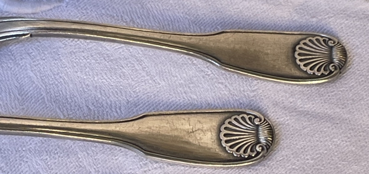 PELLES À SEL DE LA MAISON CHRISTOFLE EN MÉTAL  ARGENTÉ MODÈLE VENDÔME CUILLÈRE À SEL ARGENTERIE-photo-3