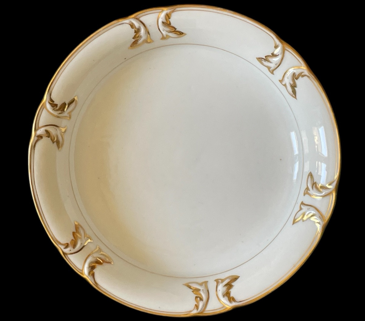 COUPE EN PORCELAINE DE PARIS COURONNE COMTALE COMTE ARISTOCRATIE NOBLESSE   -photo-2