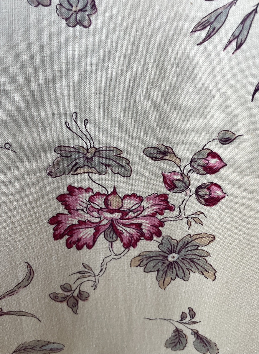 SÉRIE DE 4 CHAISES DE STYLE LOUIS XVI VERS 1960  TISSUS BRAQUENIÉ LONGUEVILLE-photo-7