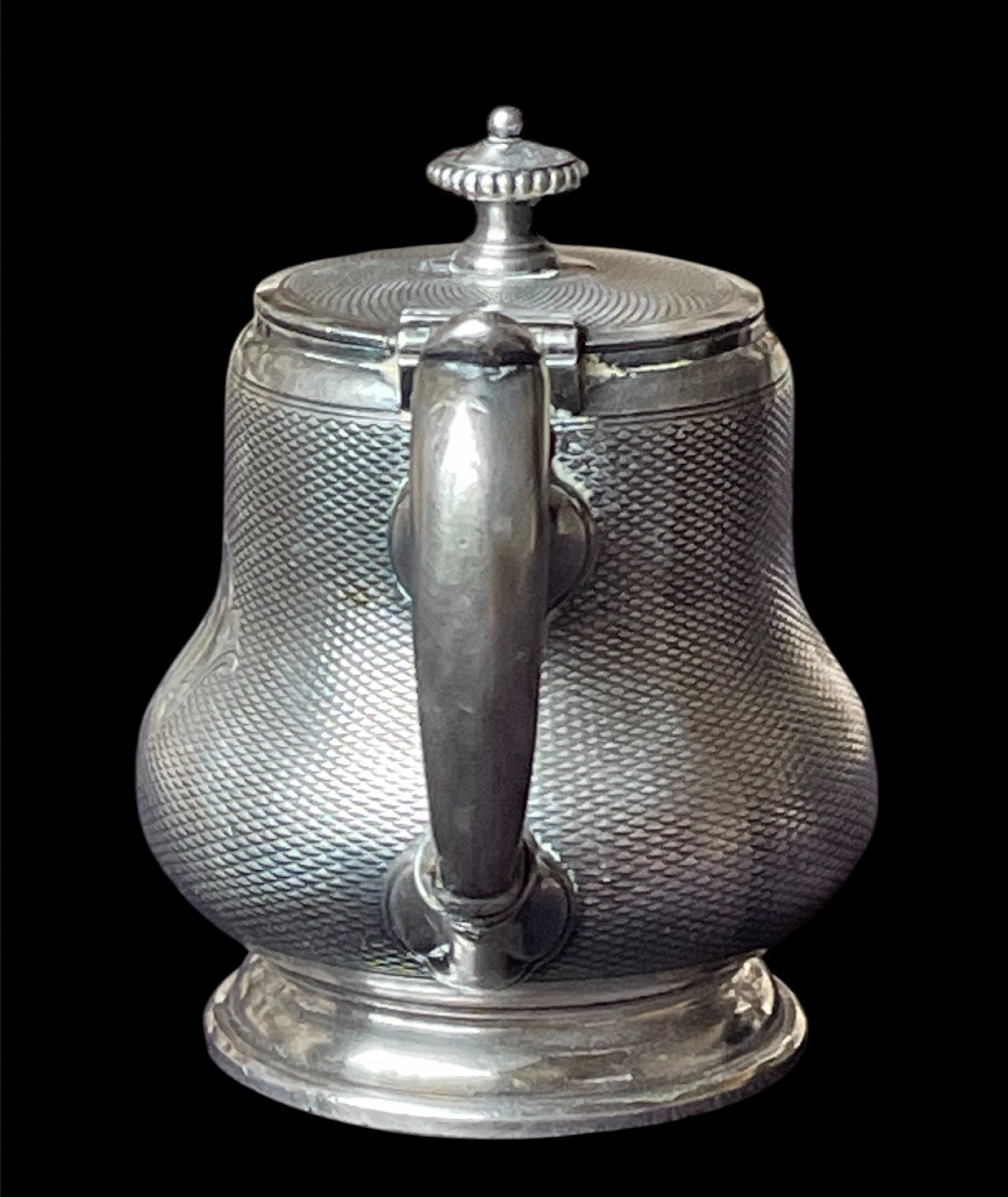 THÉIÈRE ÉGOISTE AUX CHIFFRES  D'HENRI V COMTE DE CHAMBORD SOUVENIR HISTORIQUE NOBLE COURONNE-photo-4