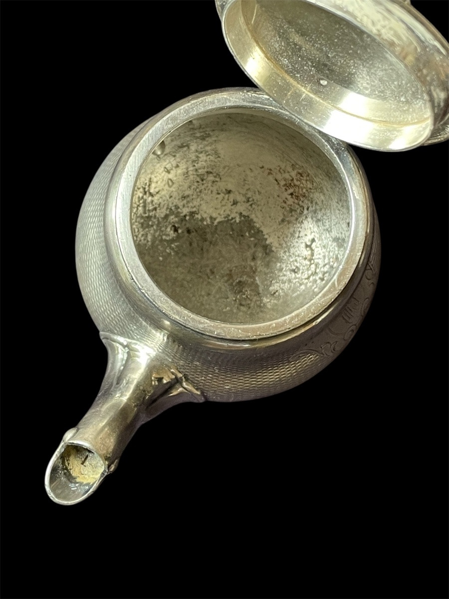 THÉIÈRE ÉGOISTE AUX CHIFFRES  D'HENRI V COMTE DE CHAMBORD SOUVENIR HISTORIQUE NOBLE COURONNE-photo-7