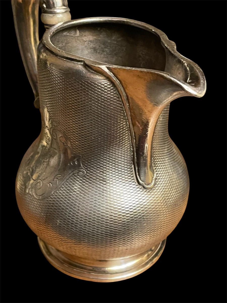 POT À LAIT  AUX CHIFFRES  D'HENRI V COMTE DE CHAMBORD SOUVENIR HISTORIQUE NOBLE COURONNE -photo-3