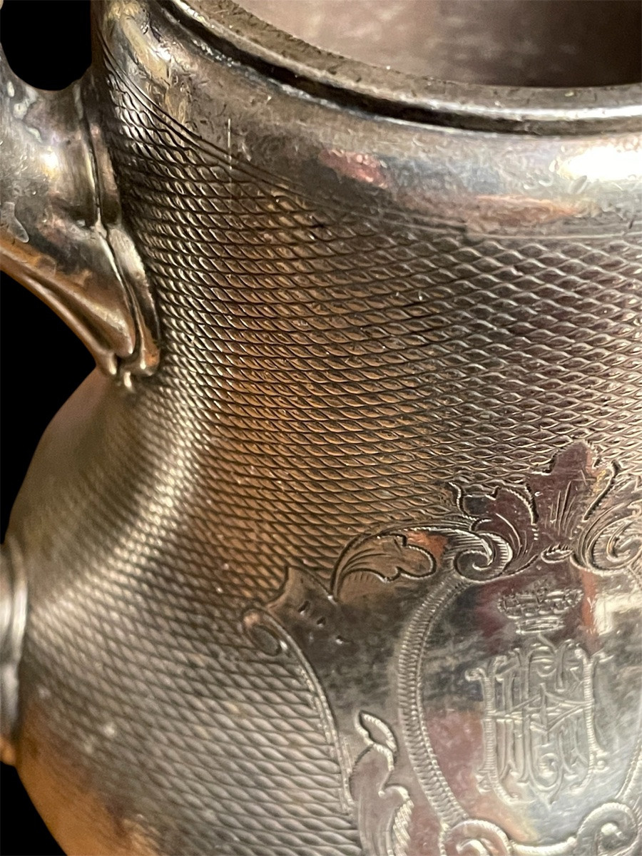 POT À LAIT  AUX CHIFFRES  D'HENRI V COMTE DE CHAMBORD SOUVENIR HISTORIQUE NOBLE COURONNE -photo-4