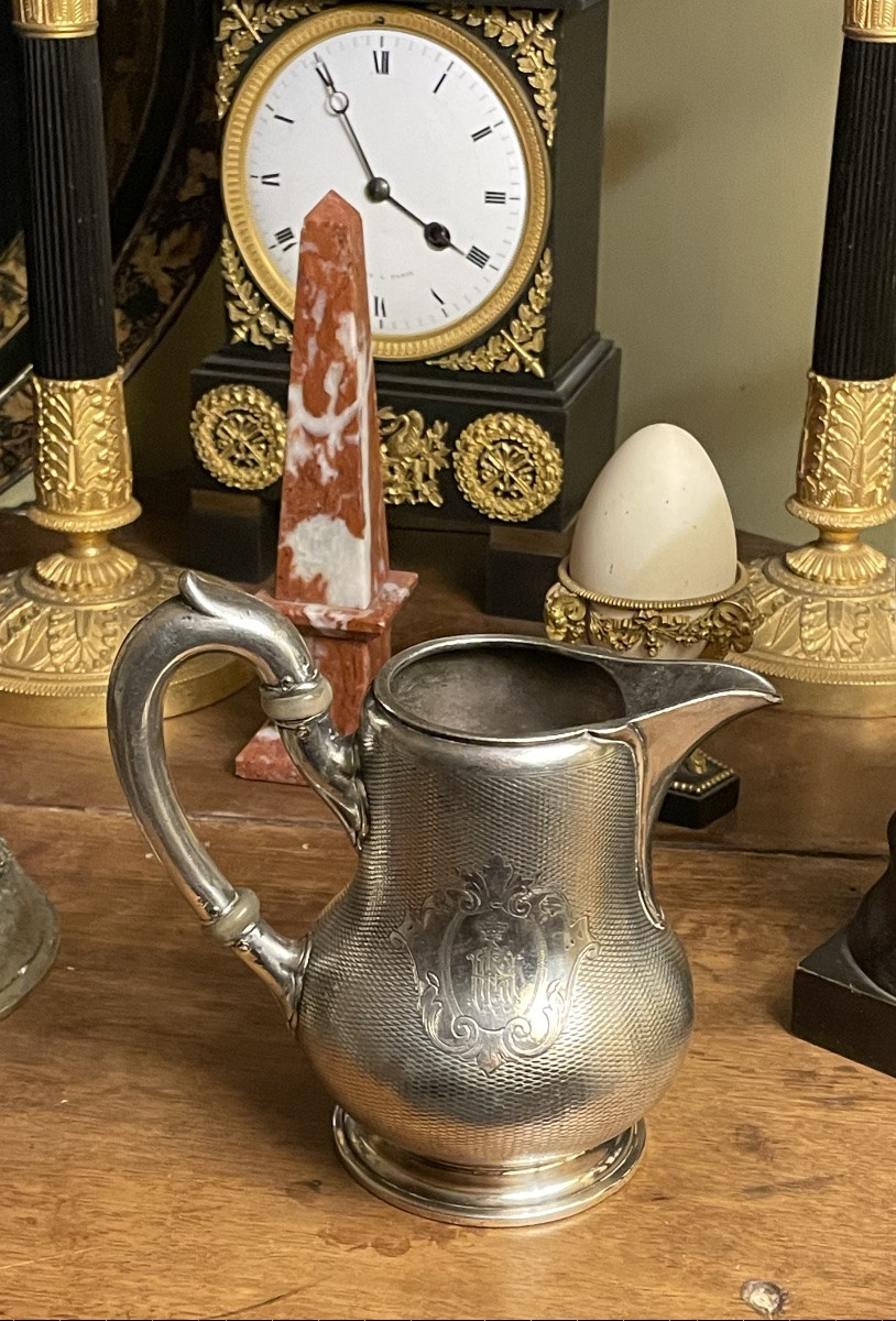 POT À LAIT  AUX CHIFFRES  D'HENRI V COMTE DE CHAMBORD SOUVENIR HISTORIQUE NOBLE COURONNE -photo-6