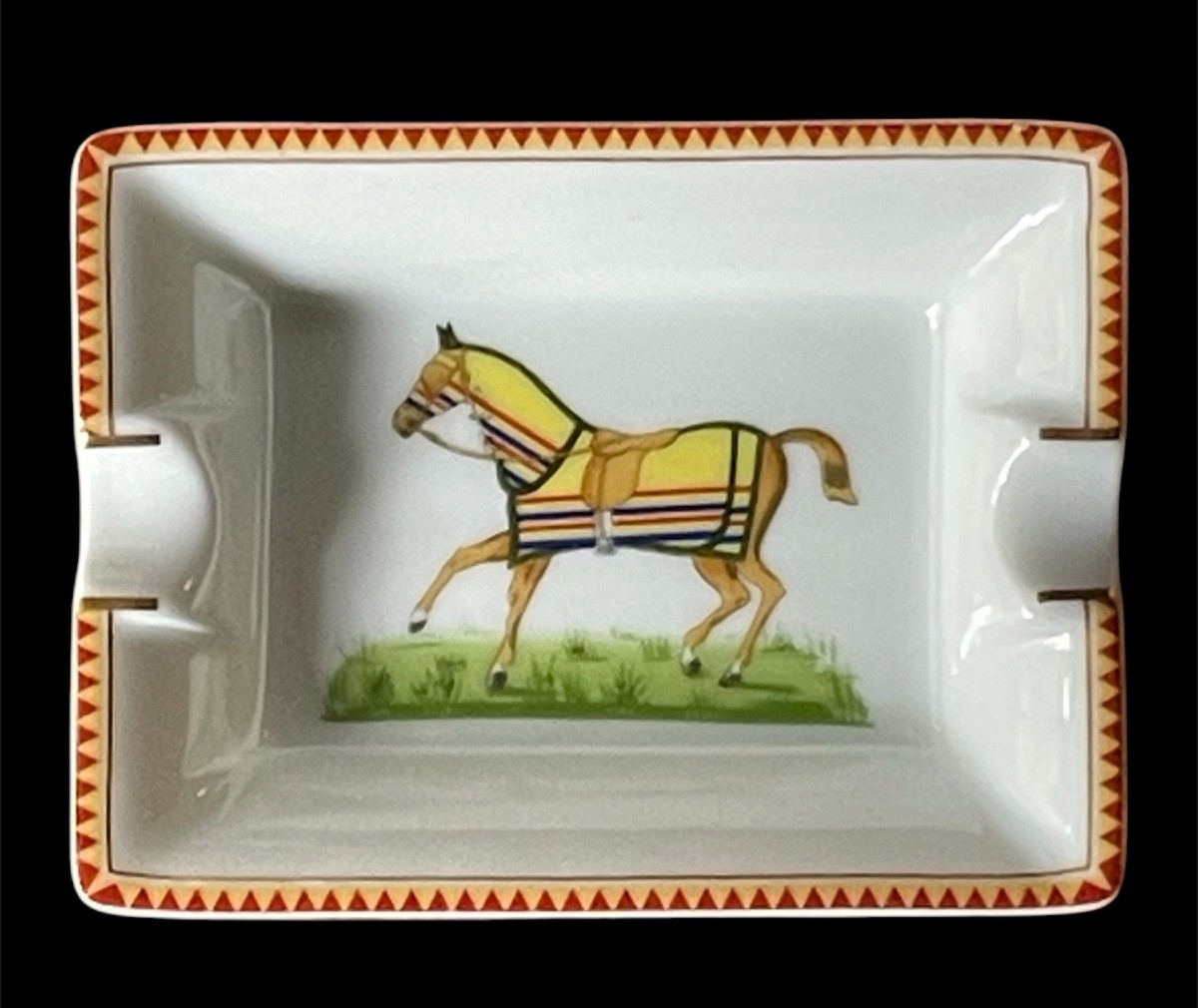 Set Of 2 Mini Porcelain Ashtrays By Maison Hermès-photo-1