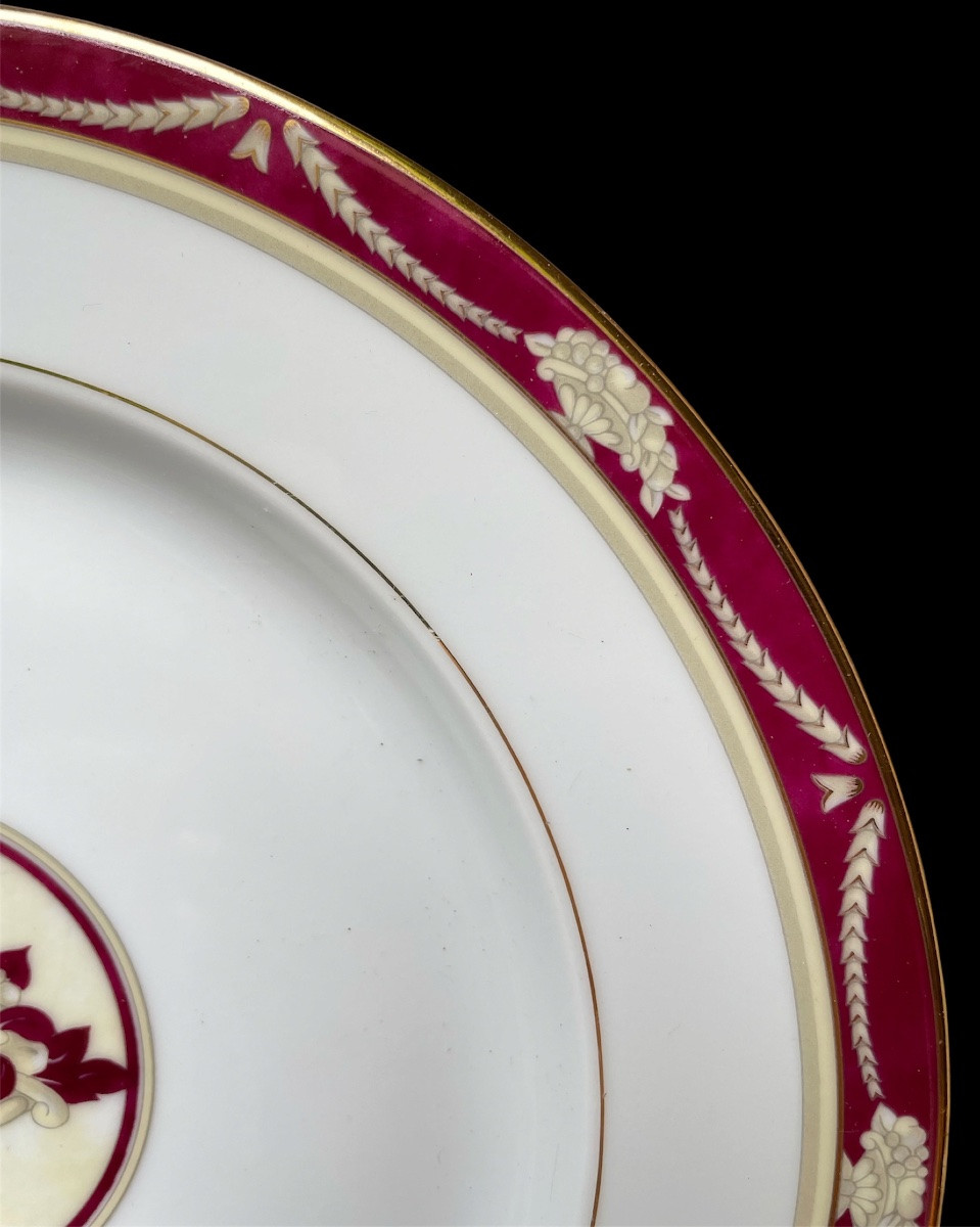 SERVICE DE TABLE DE LA MAISON PHILIPPE DESHOULIÈRES MODÈLE AMBOISE PORCELAINE DE LIMOGES FRANCE-photo-4