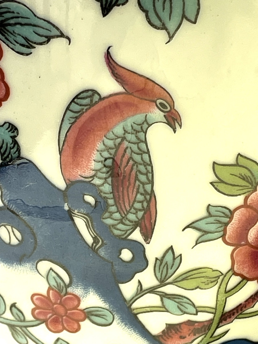 VASE DE LA MAISON BERNARDAUD EN PORCELAINE DE LIMOGES DÉCOR ASIATIQUE AUX OISEAUX -photo-2