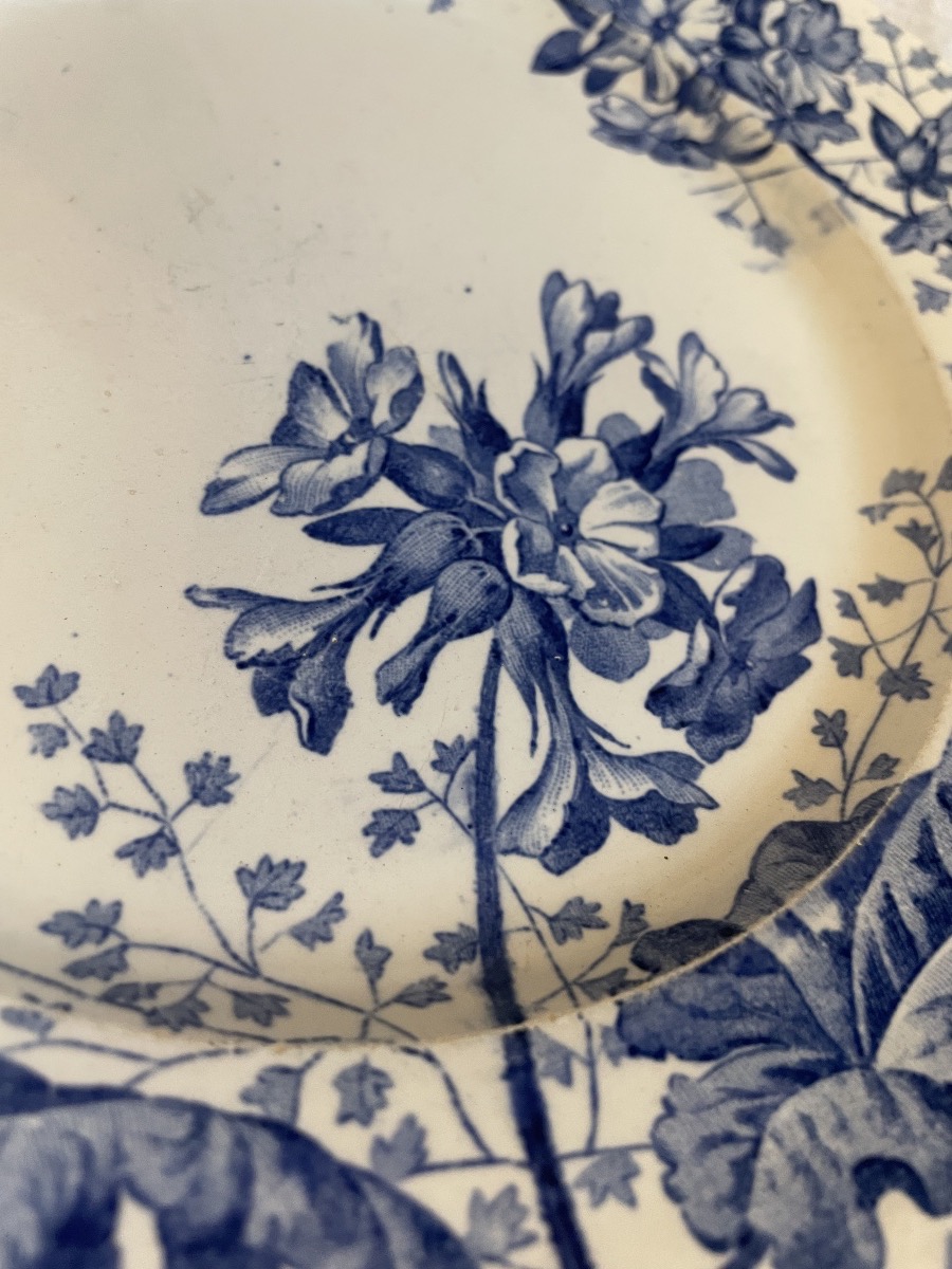Set Of 19 Creil & Montereau Earthenware Plates, -photo-3