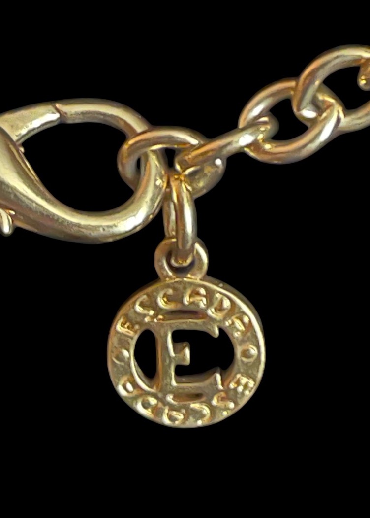 COLLIER  DE LA MAISON ESCADA MULTIRANGS DE PERLES FANTAISIE ET MOTIF FLORAL VERS 1990-photo-3