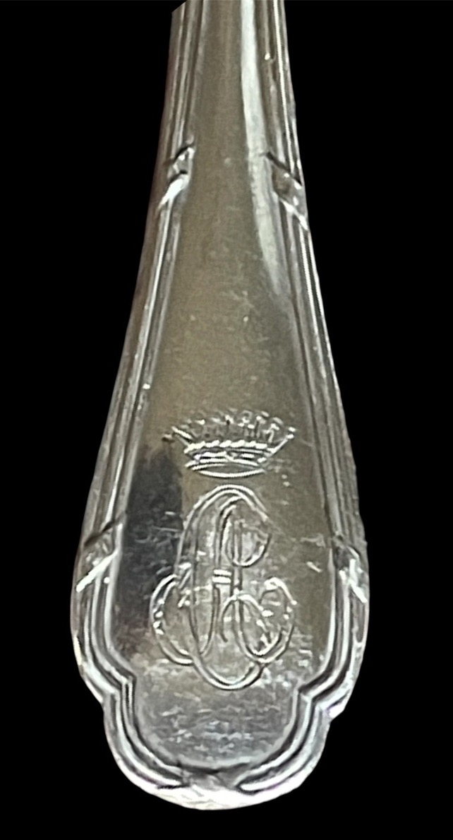 10 Silver-plated Metal Moka Spoons From Ercuis  Trianon Model  Couronne Comtale -photo-2