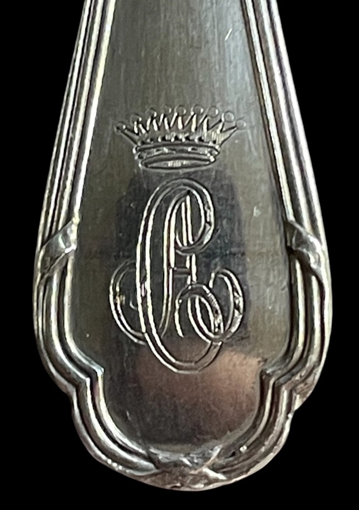 10 Silver-plated Metal Moka Spoons From Ercuis  Trianon Model  Couronne Comtale -photo-7