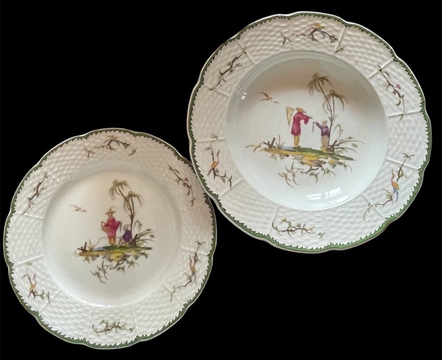 ASSIETTES RAYNAUD SI KIANG PORCELAINE DE LIMOGES  VIEUX MARSEILLES  PILLEMENT VEUVE PERRIN-photo-3