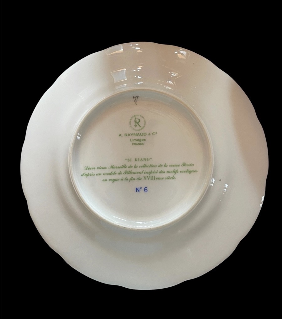 ASSIETTES RAYNAUD SI KIANG PORCELAINE DE LIMOGES  VIEUX MARSEILLES  PILLEMENT VEUVE PERRIN-photo-4