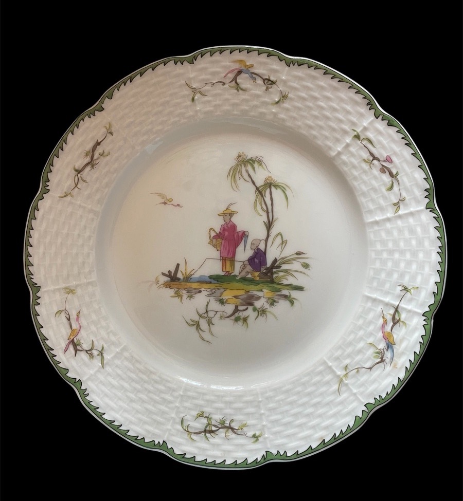 ASSIETTES RAYNAUD SI KIANG PORCELAINE DE LIMOGES  VIEUX MARSEILLES  PILLEMENT VEUVE PERRIN