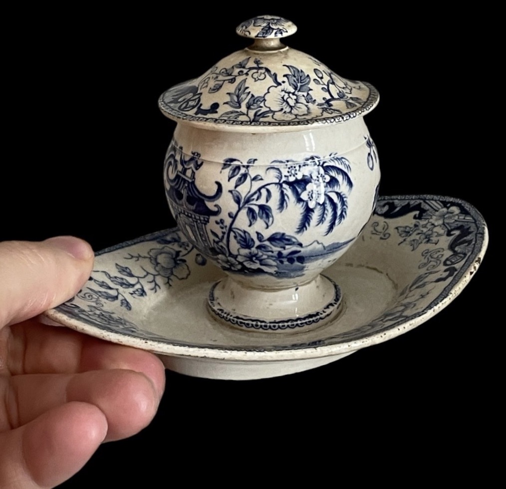 Pagode-style Earthenware Mustard Pot, Creil And Montereau, Lebeuf Milliet & Cie, Circa 1840 -photo-7