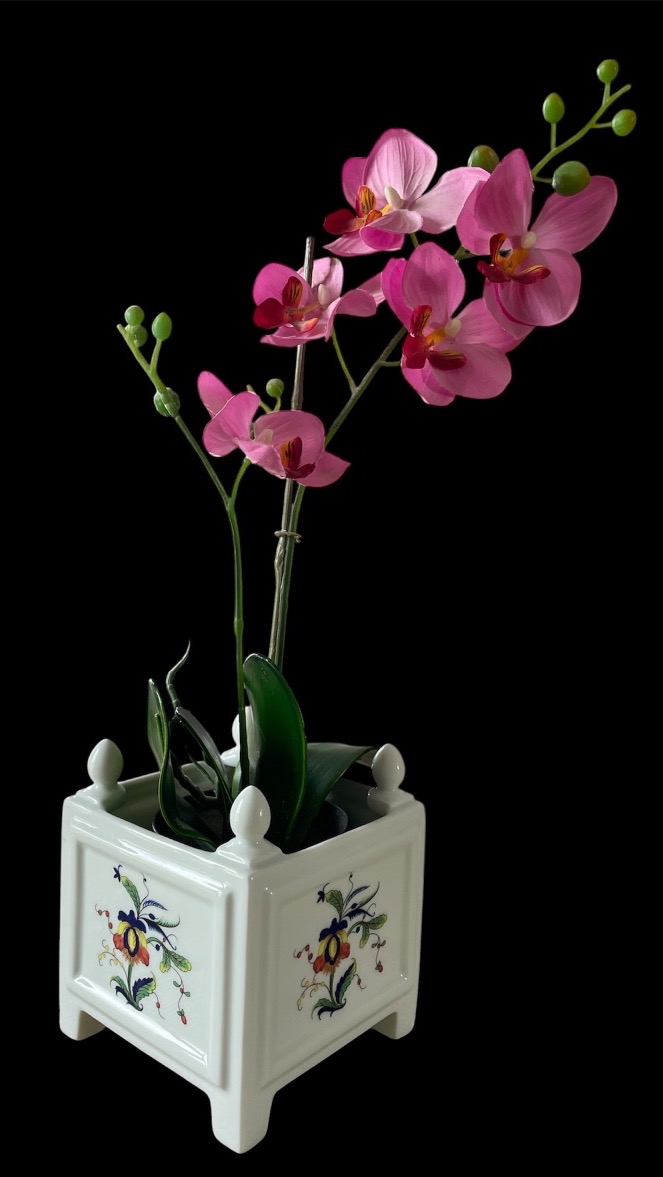 CAISSE À FLEURS  OU CACHET-POT EN PORCELAINE DE LIMOGES MAISON RAYNAUD MODÈLE LOUVIERS  -photo-4