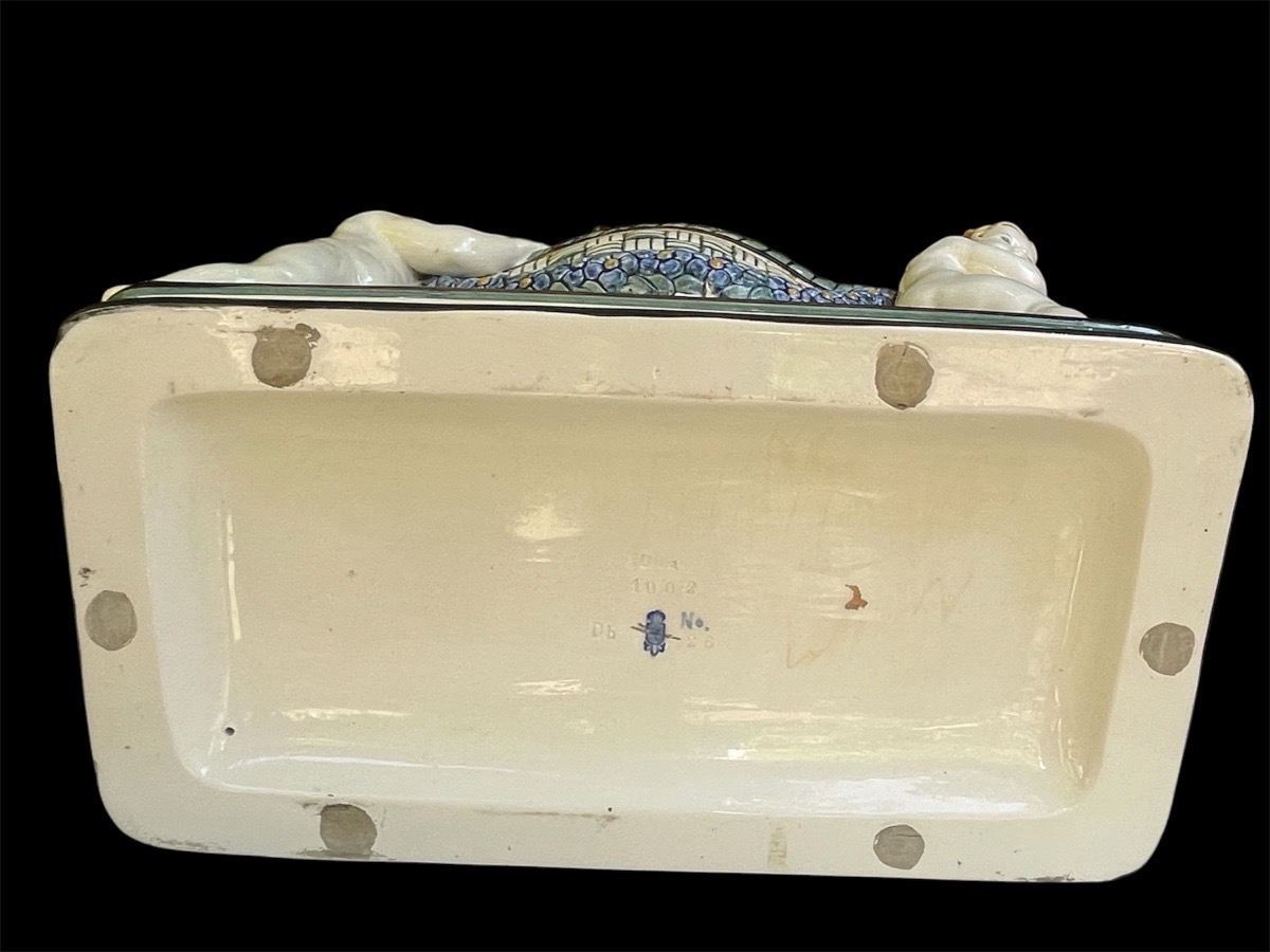 Art Nouveau (jugendstil) Majolica Planter, Manufaktur Karlsruhe, Circa 1905–1908 -photo-6
