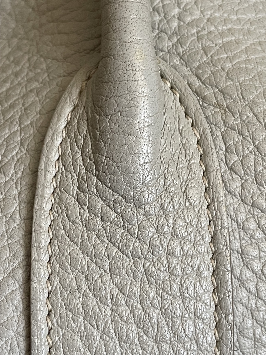 Hermès Garden Party Bag In Pearl-gray Négonda Calfleather, 36 Cm -photo-1