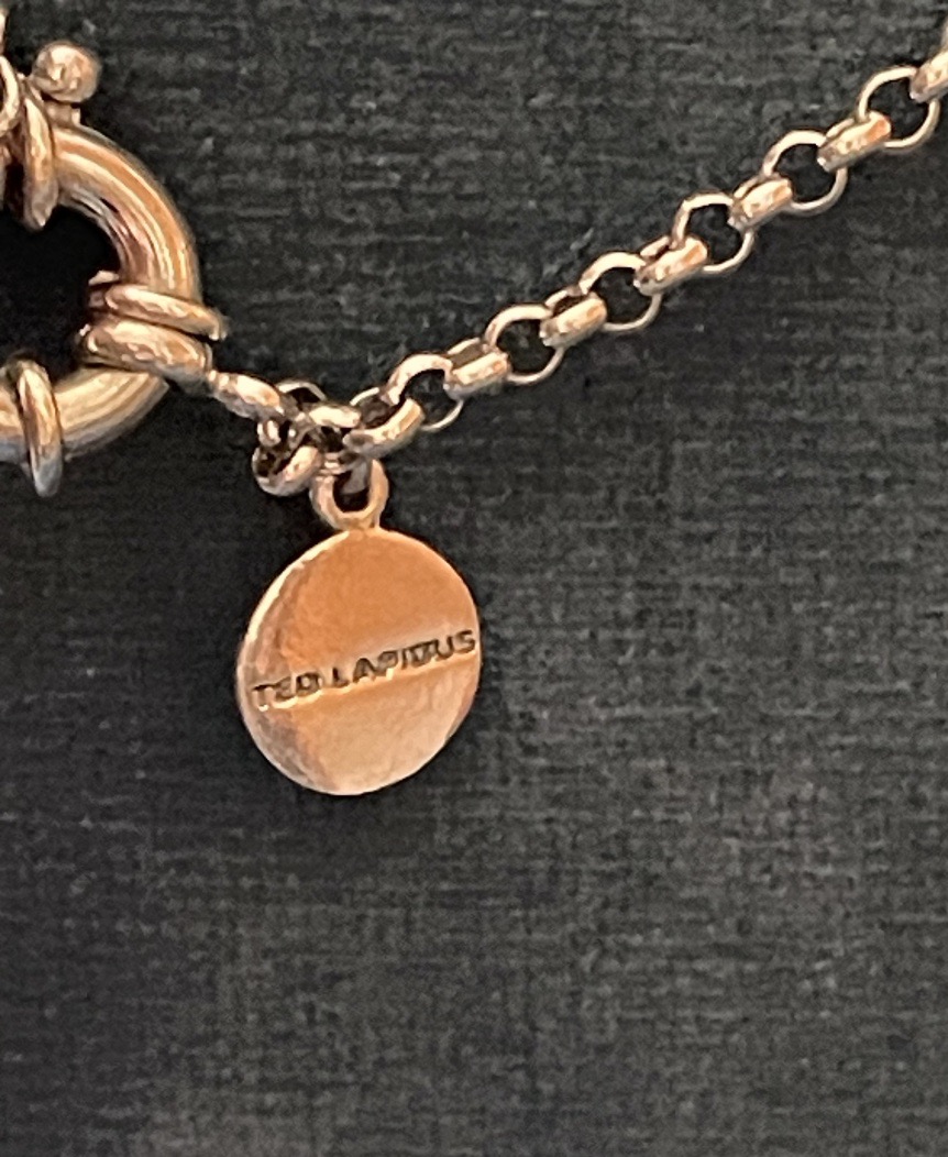 Long Necklace In Silver-plated Metal By Ted Lapidus, Circa 1970–1980, Couture Jewelry -photo-7