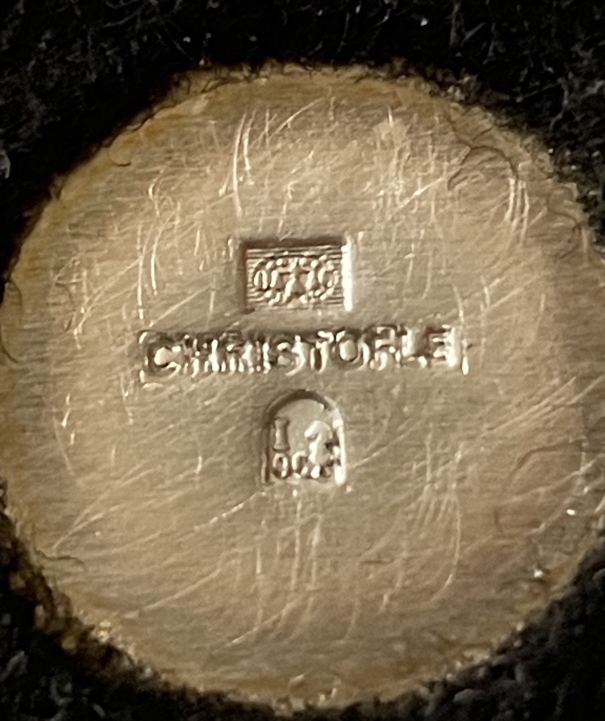 ENSEMBLE DE 4 DESSOUS DE VERRES EN MÉTAL ARGENTÉS DE LA MAISON CHRISTOFLE LES FERMIERS GÉNÉRAUX-photo-5