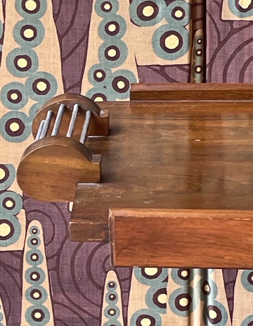 Art Deco-style Ocean Liner-inspired Side Smoking Table, Circa 1930, In Walnut And Chrome  -photo-3