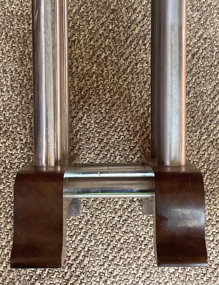 Art Deco-style Ocean Liner-inspired Side Smoking Table, Circa 1930, In Walnut And Chrome  -photo-1
