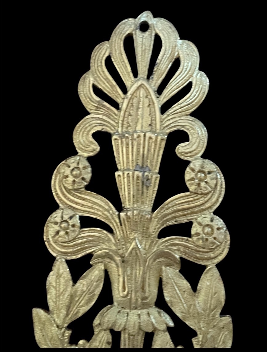 Pair Of Gilded Bronze Wall Sconces With Two Lights, Charles X Era, Empire Restoration Period -photo-3