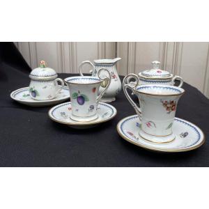 Richard Ginori Gucci Italian Fruit Porcelain Coffee Service Manifaturra Di Doccia Florence 