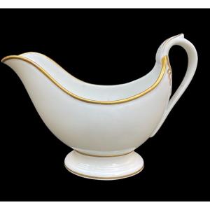  Paris Porcelain Sauce Boat Manufacture Of Locret Empire Circa 1820