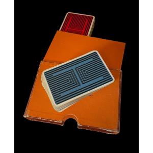 Set Of 2 Bridge Games Of 54 Cards From The House Of Hermès Draeger Frères Playing Cards 