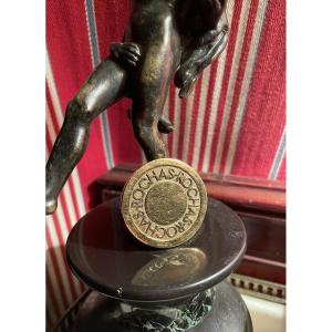 Rochas Couture Brooch In Patinated Gold-golden Metal