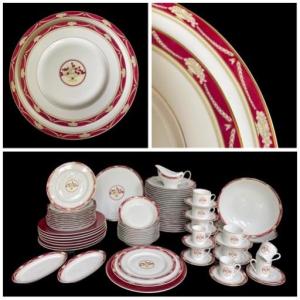 SERVICE DE TABLE DE LA MAISON PHILIPPE DESHOULIÈRES MODÈLE AMBOISE PORCELAINE DE LIMOGES FRANCE