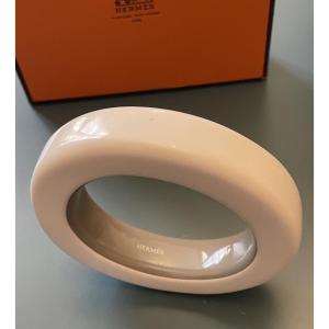 BRACELET JONC DE LA MAISON HERMÈS MODÈLE ARIODANTE EN BOIS LAQUÉ TAILLE S AVEC BOÎTE