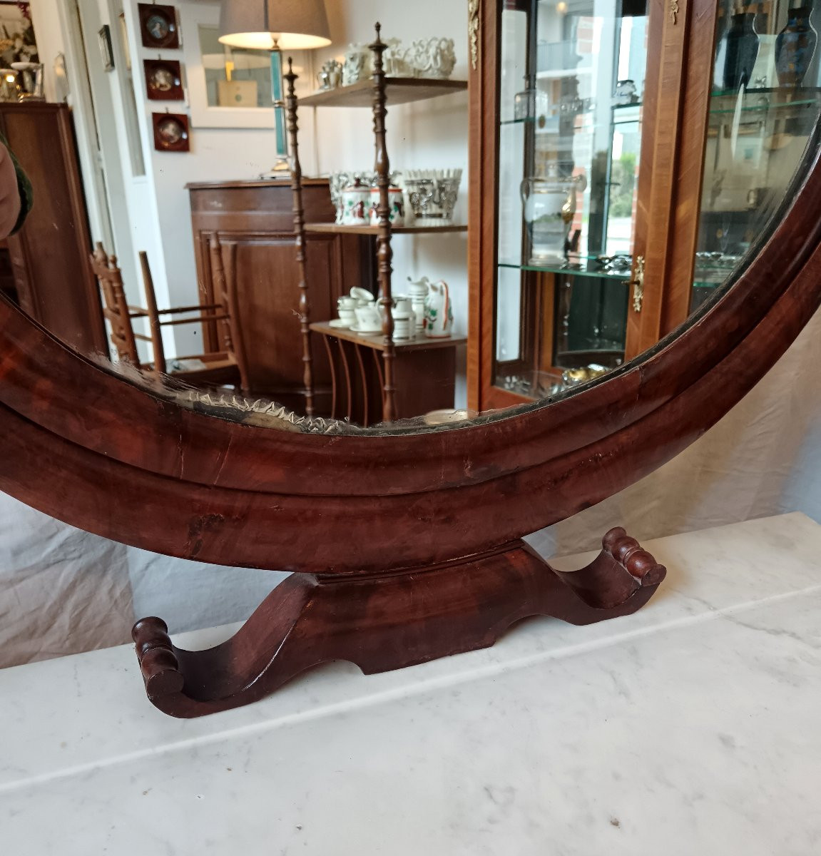 Restoration Period Mahogany Dressing Table-photo-4