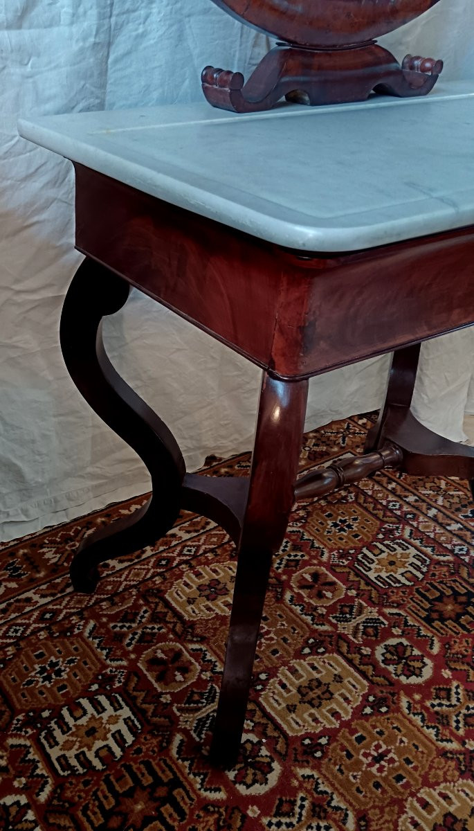Restoration Period Mahogany Dressing Table-photo-3