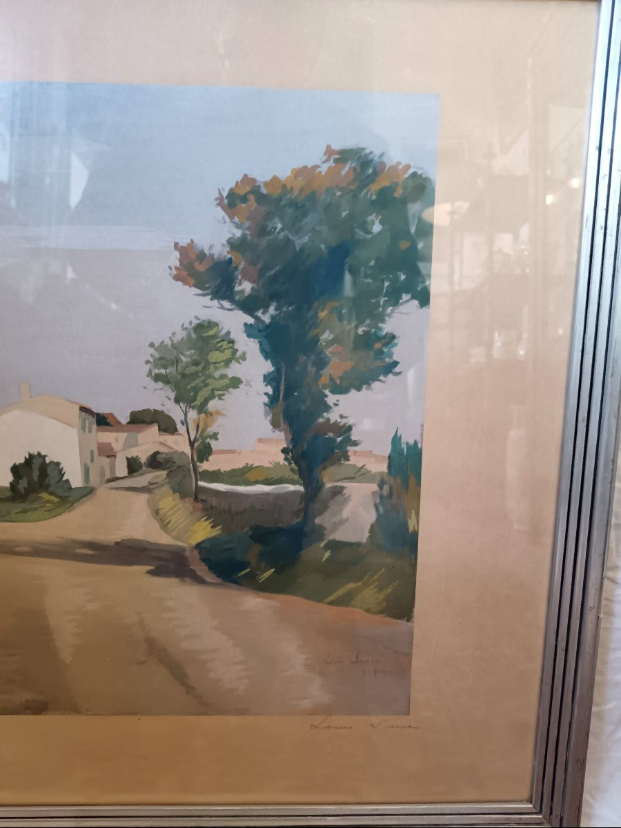 Lithograph By Louis Suire On The Isle Of Ré-photo-2