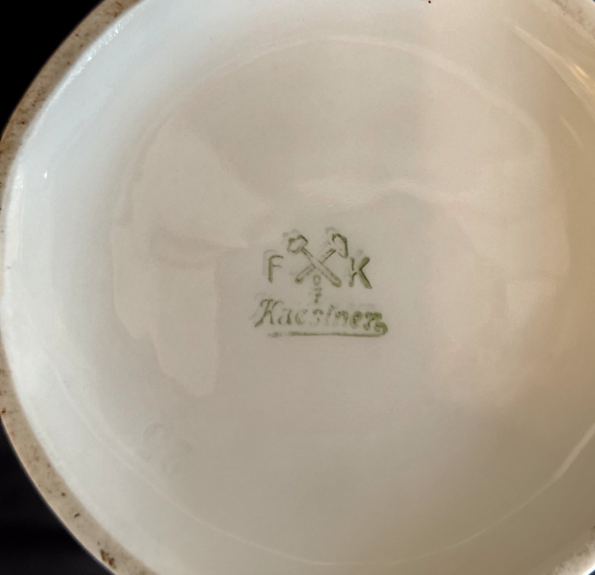 Vase en porcelaine allemande 1950 Kaesiner-photo-5
