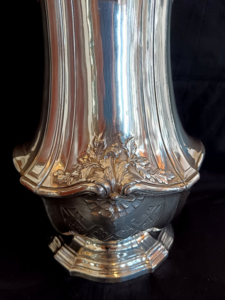 Pair Of Silver-plated Vases By Gallia For Christofle-photo-4