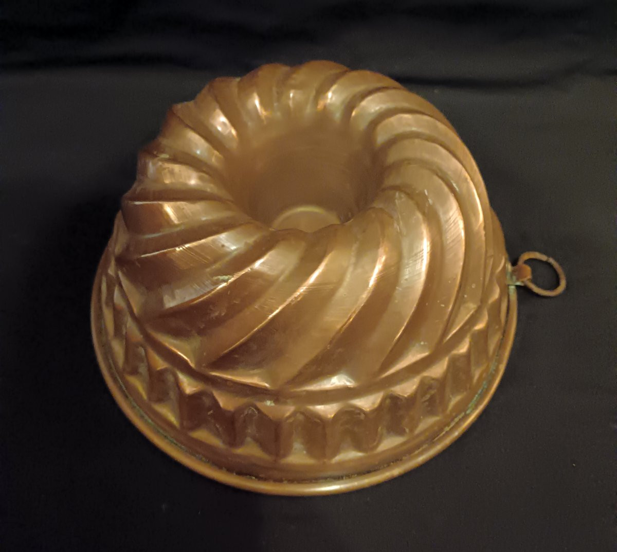 Set Of Three Copper Cake Molds, Early 20th Century-photo-4