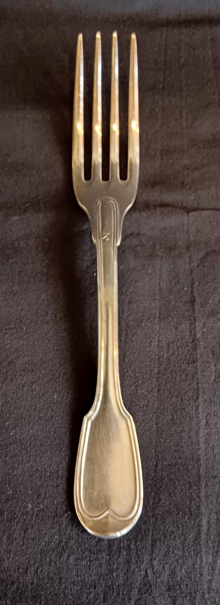 6 Solid Silver Cutlery Sets From The 19th Century-photo-3